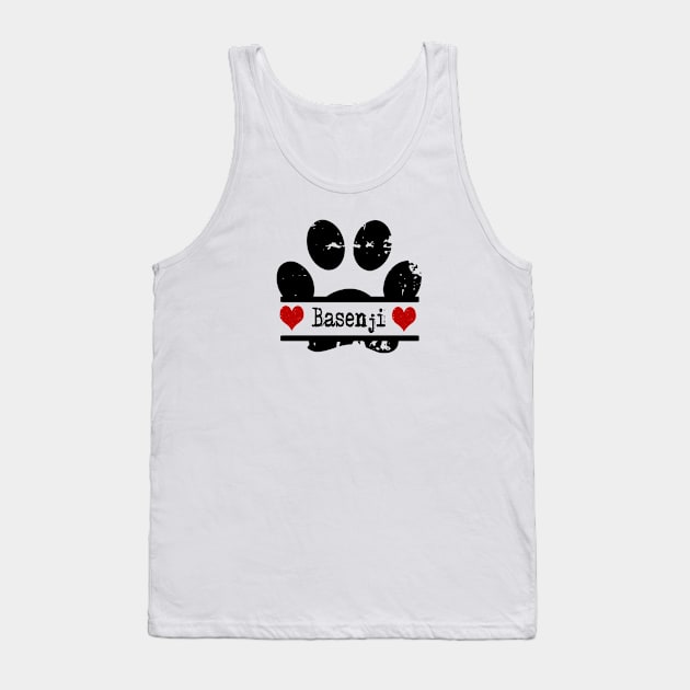 Basenji dog paw print Tank Top by artsytee